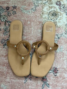 DV by Dolce Vita Tan Braided Ring Toe-Post Sandals